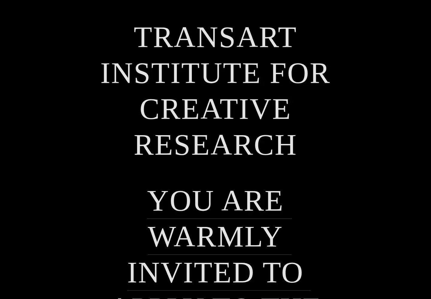 Screenshot of transartinstitute.org