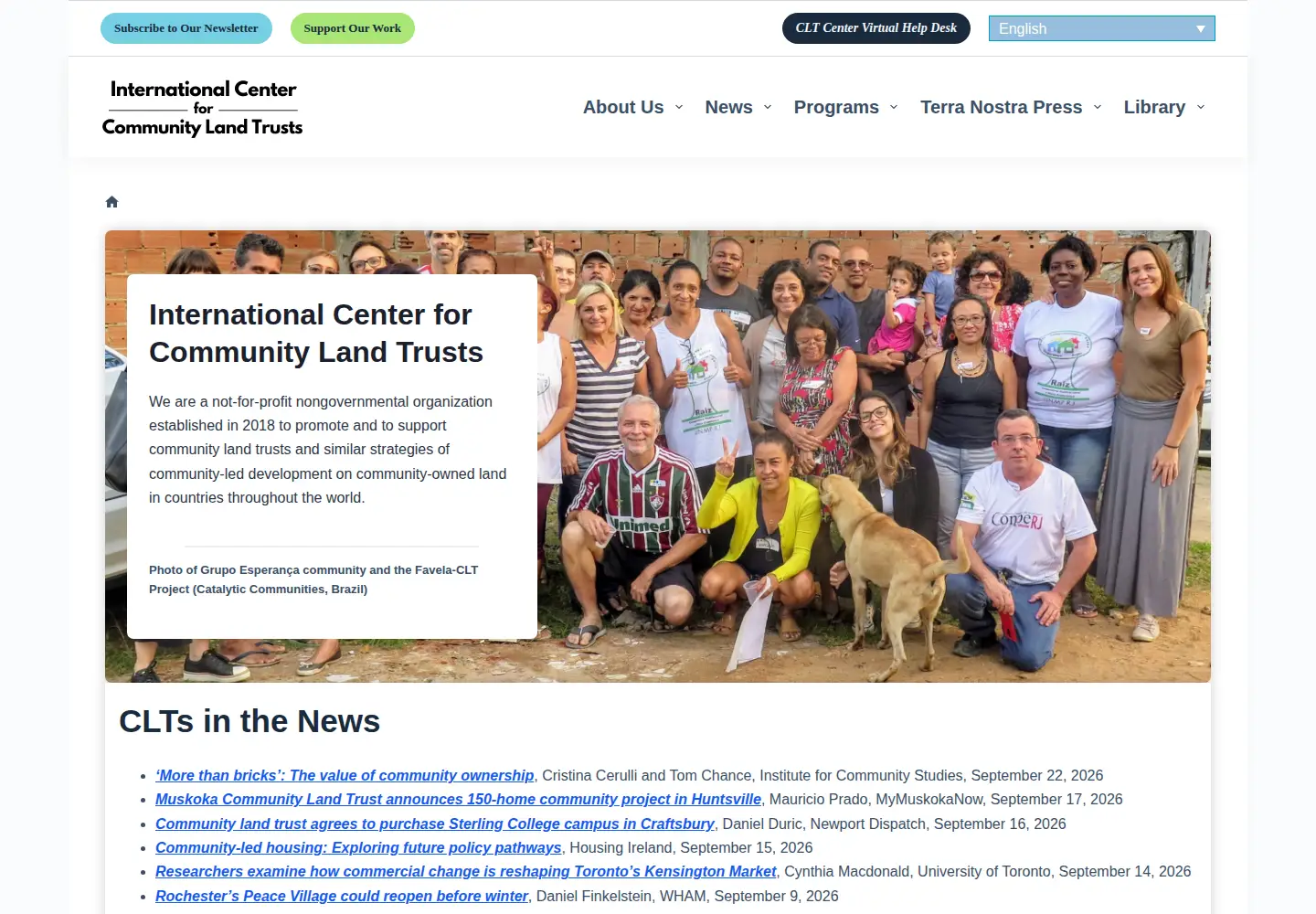 Screenshot of cltweb.org