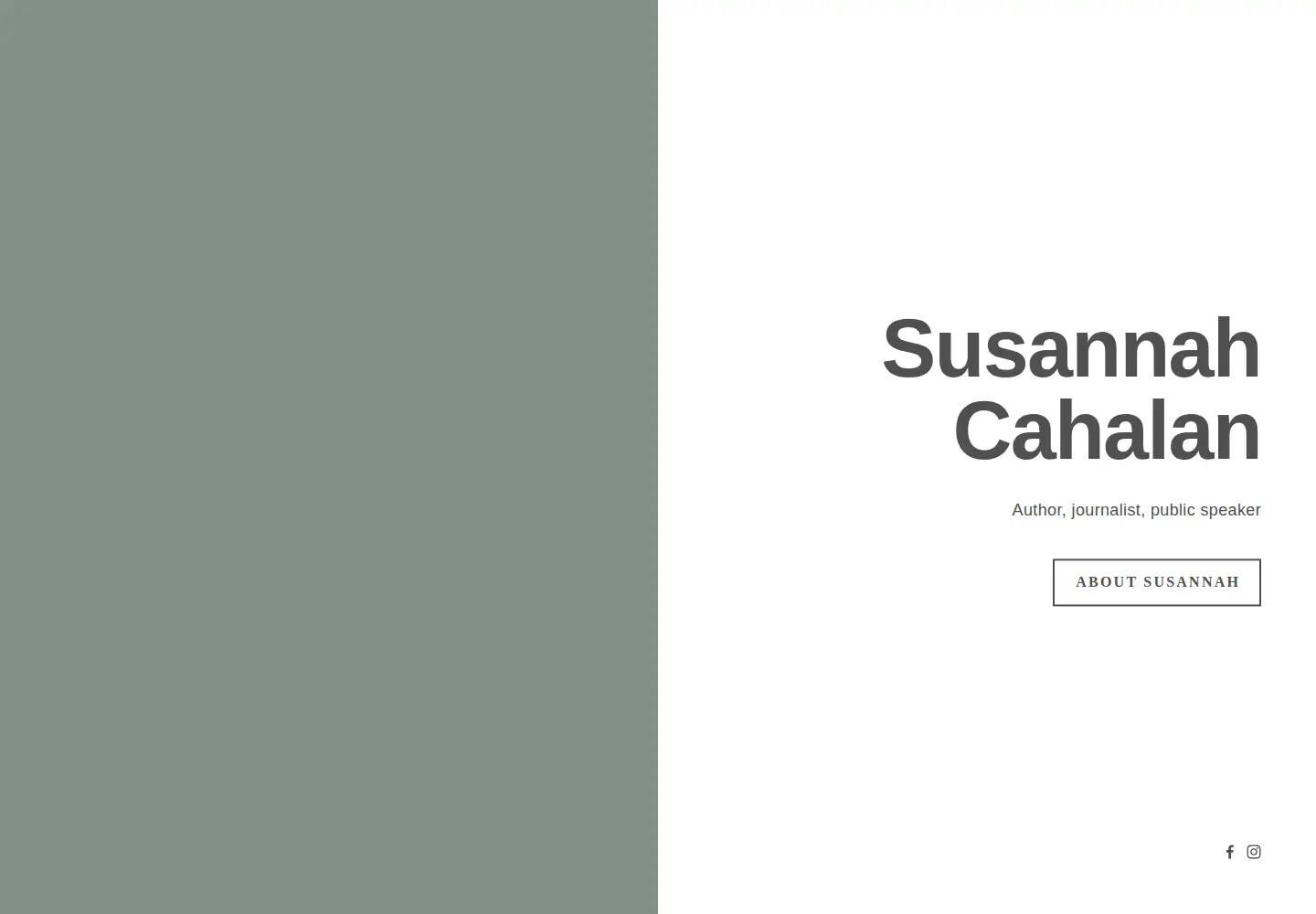Screenshot of susannahcahalan.com