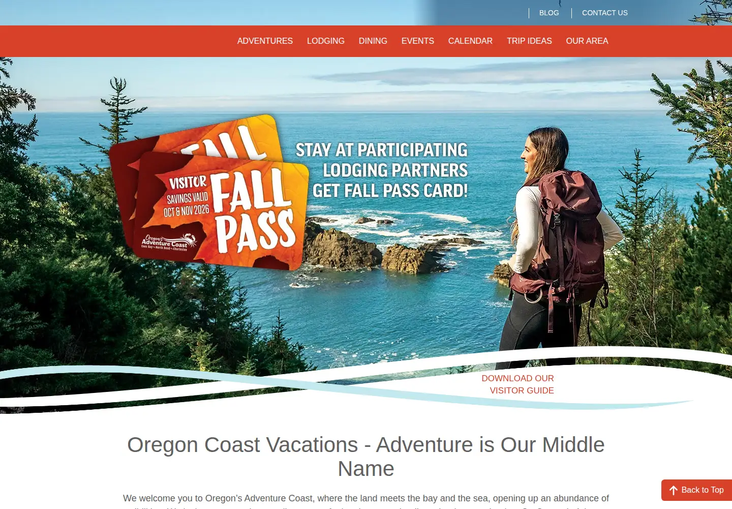 Screenshot of oregonsadventurecoast.com