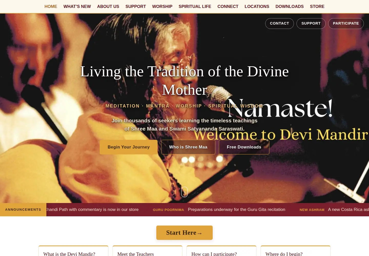 Screenshot of shreemaa.org