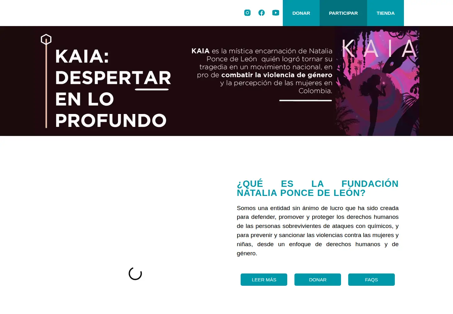 Captured homepage of fundacionnataliaponcedeleon.org in the current scan