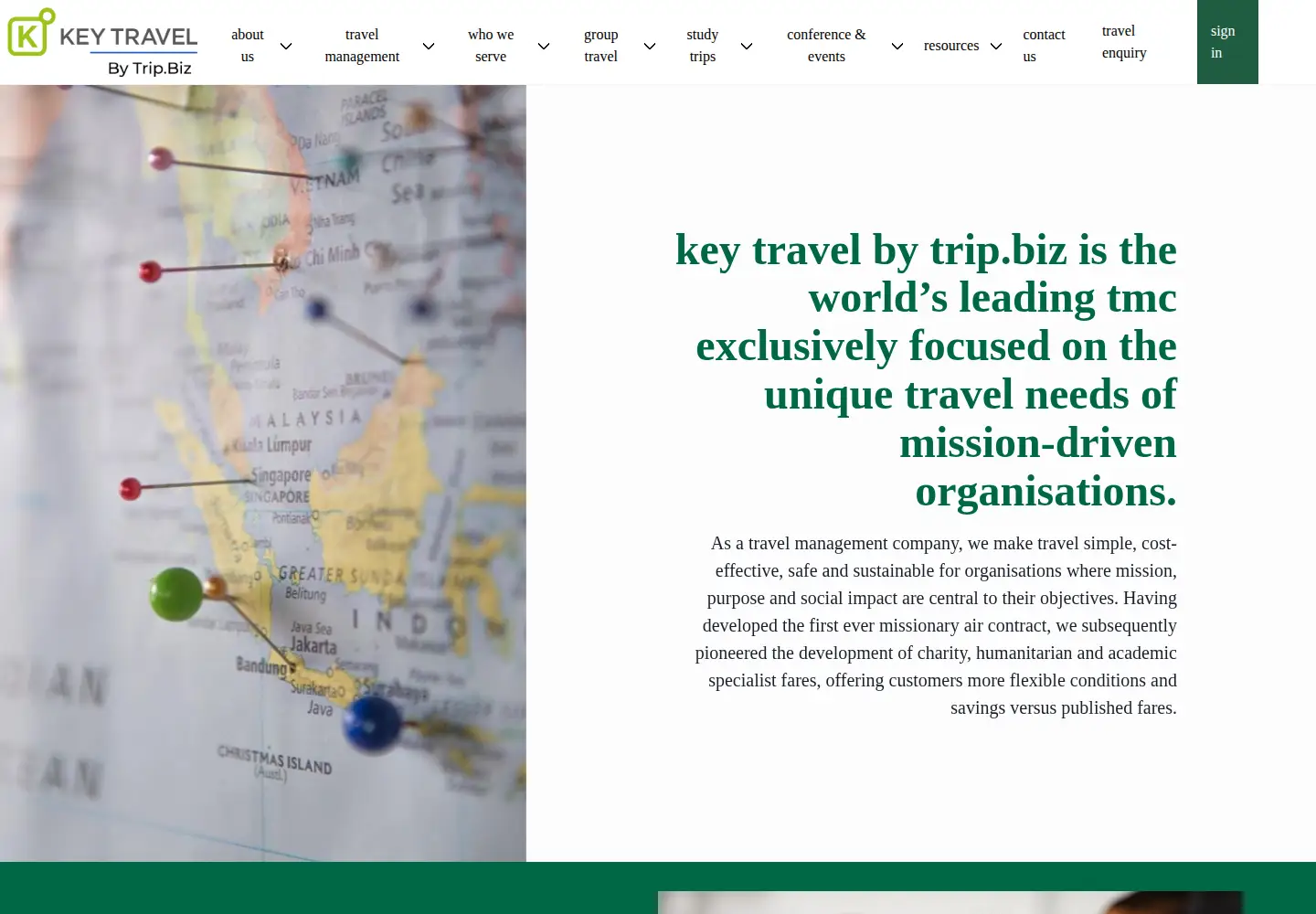 Captured homepage of keytravel.com in the current scan