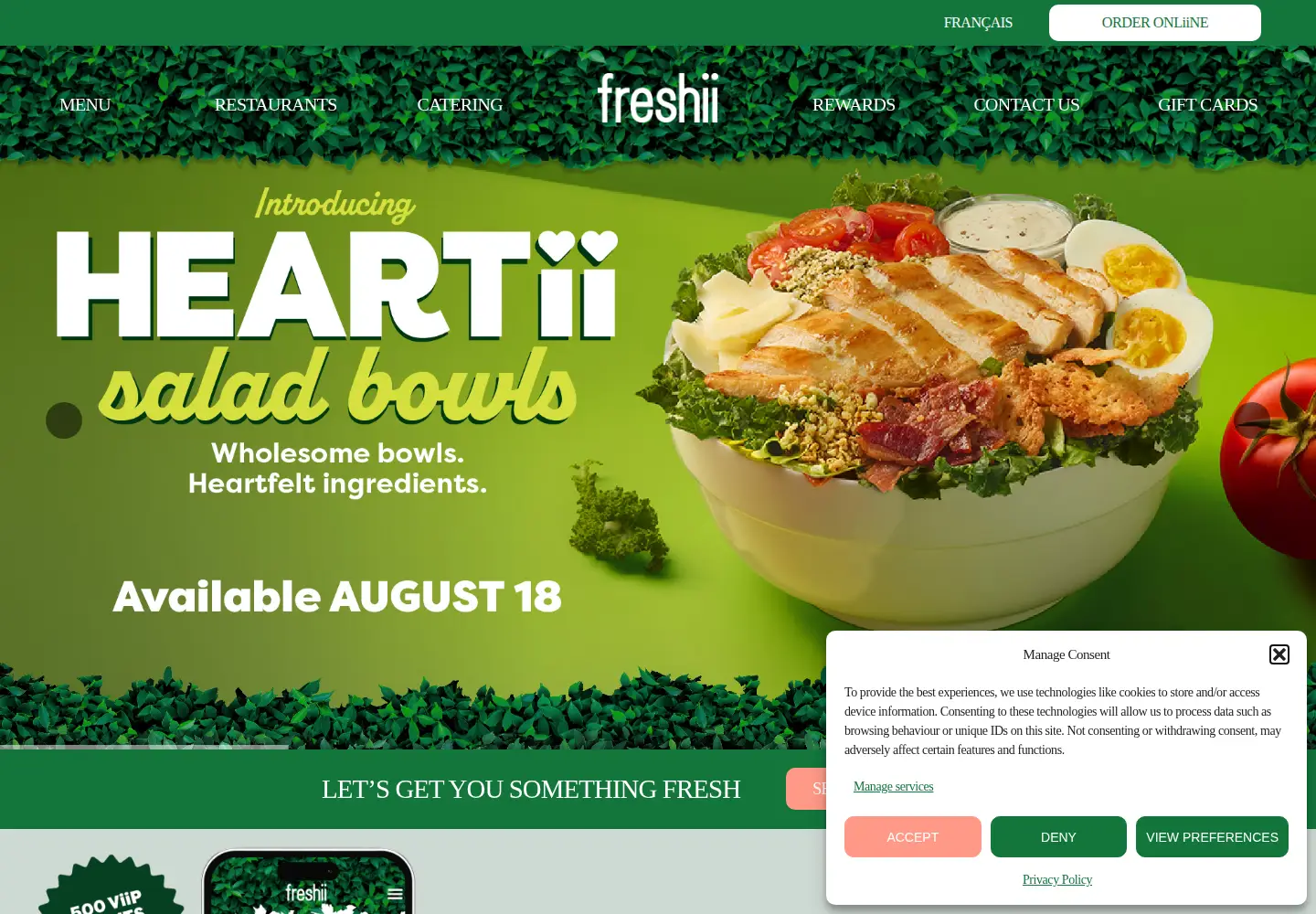 Screenshot of freshii.com