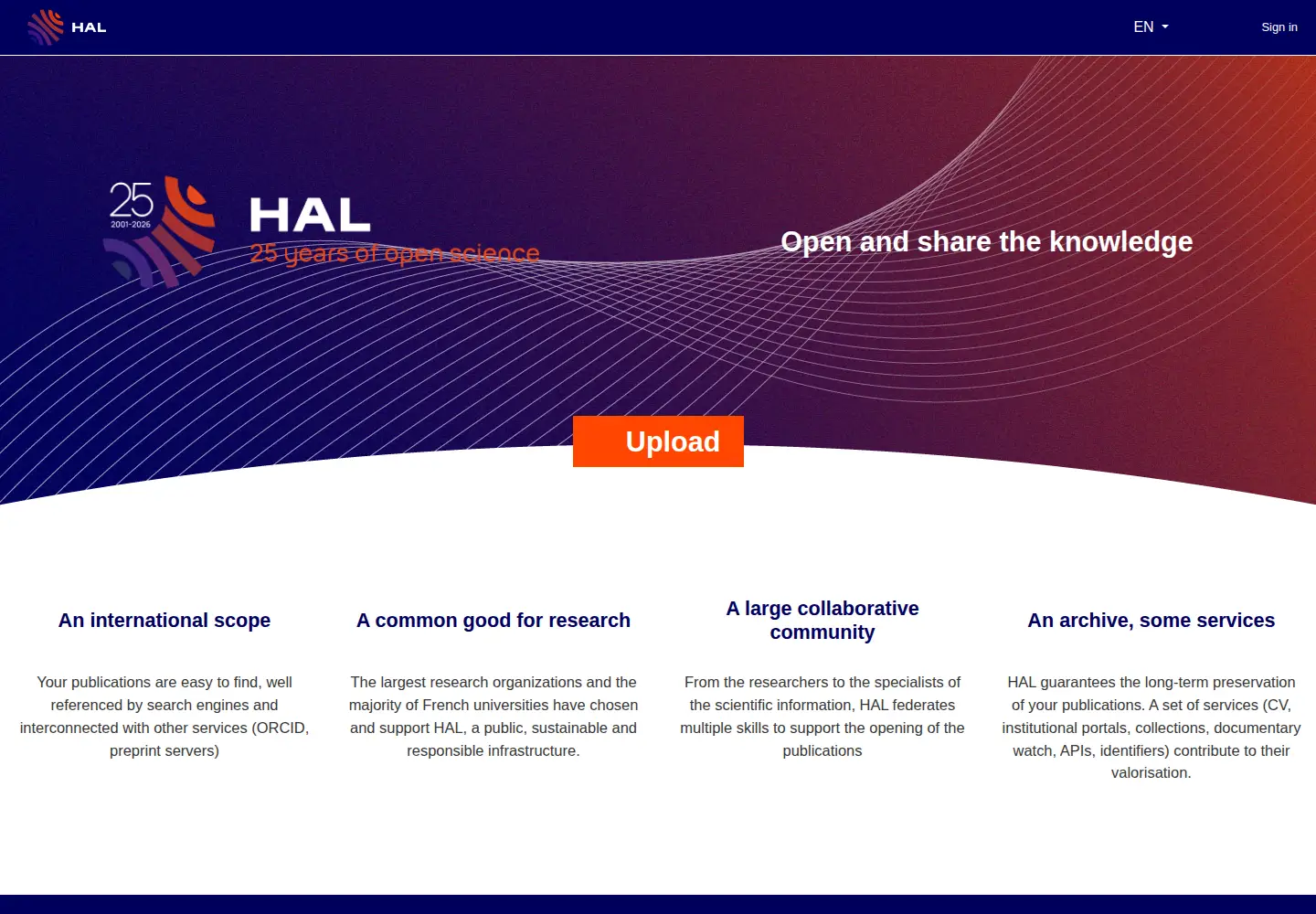 Screenshot of hal.science