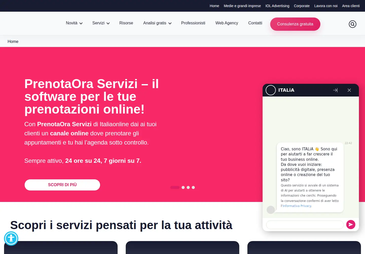Screenshot of iol.it