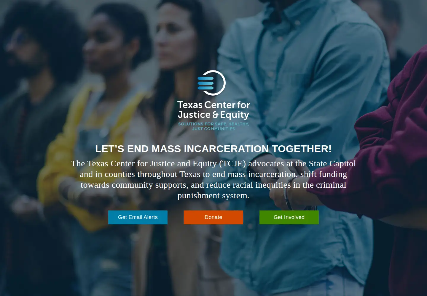 Captured homepage of texascjc.org in the current scan