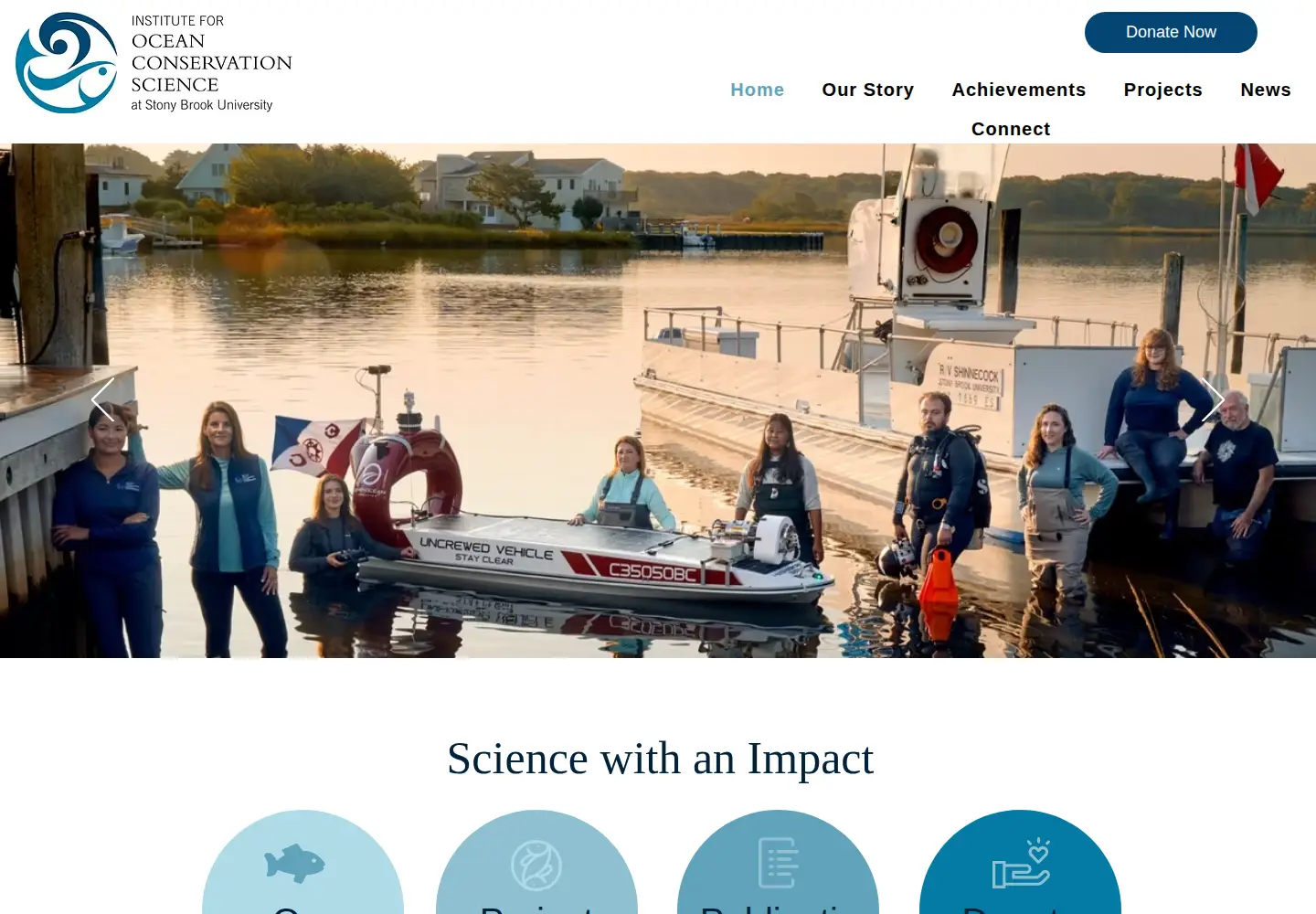 Screenshot of oceanconservationscience.org