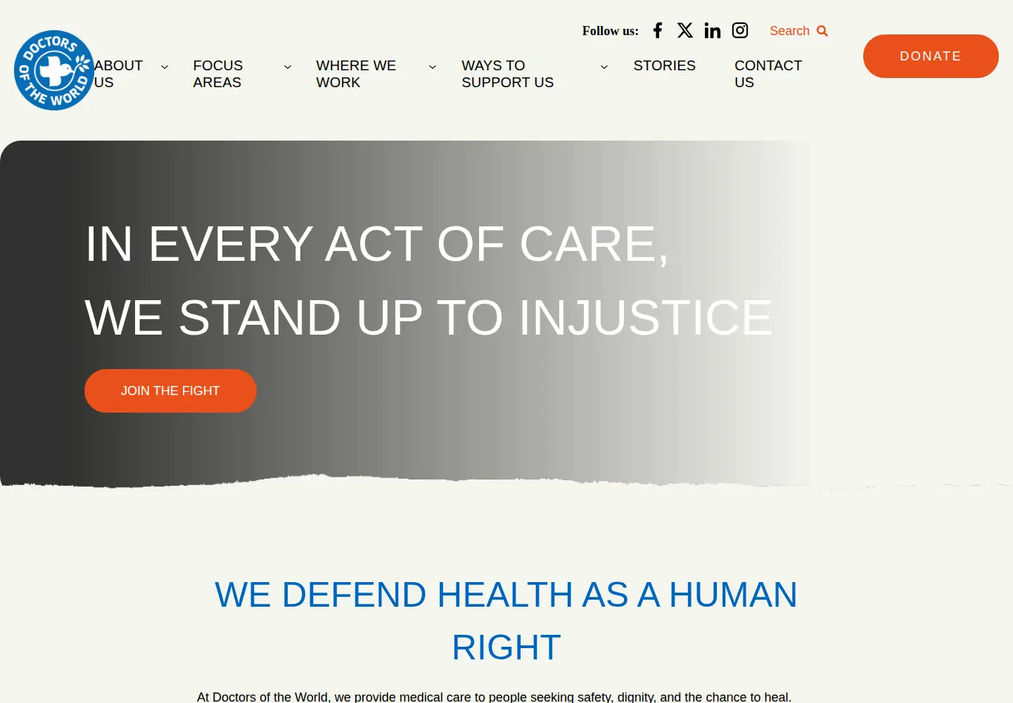 Screenshot of doctorsoftheworld.org