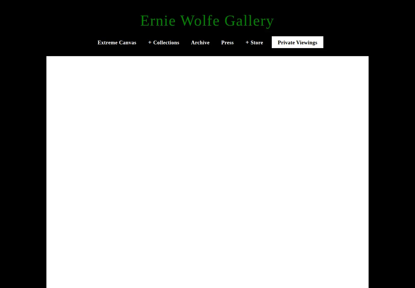 Screenshot of erniewolfegallery.com