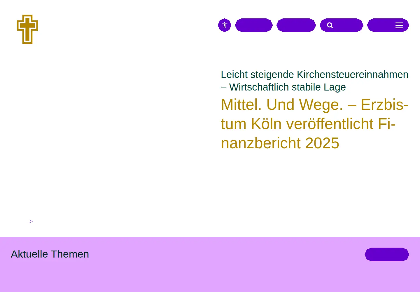 Screenshot of erzbistum-koeln.de