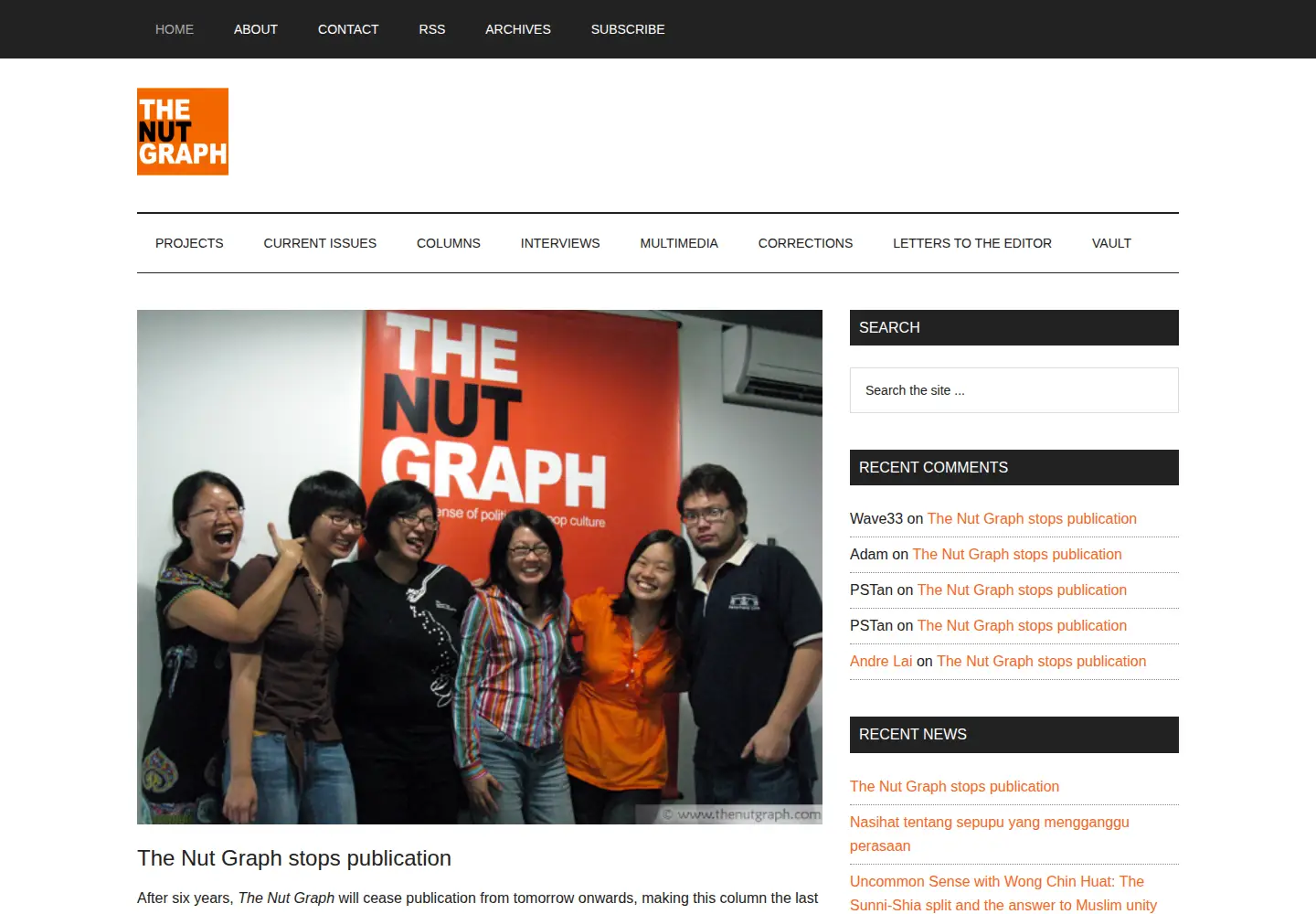 Screenshot of thenutgraph.com