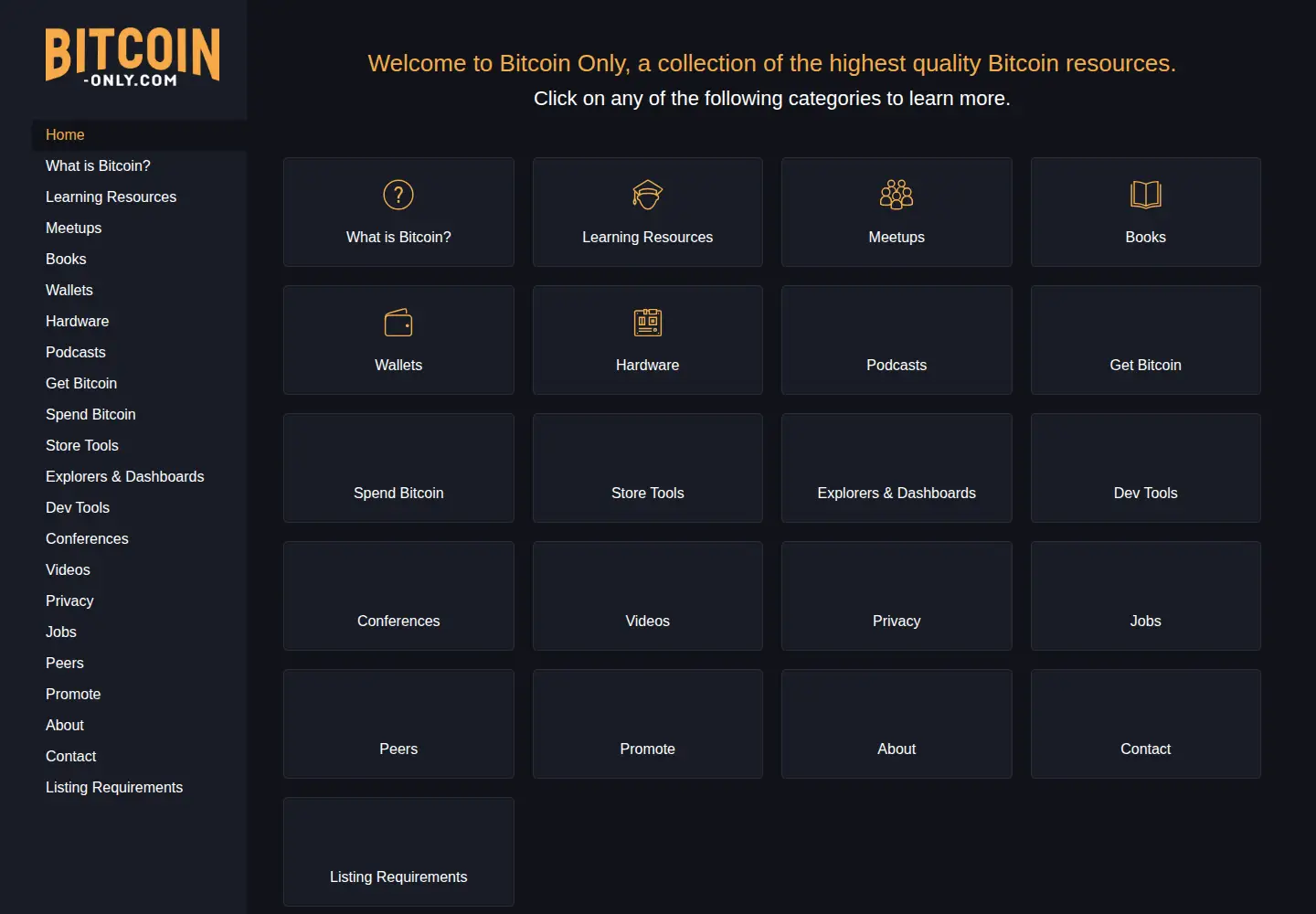 Screenshot of bitcoin-only.com