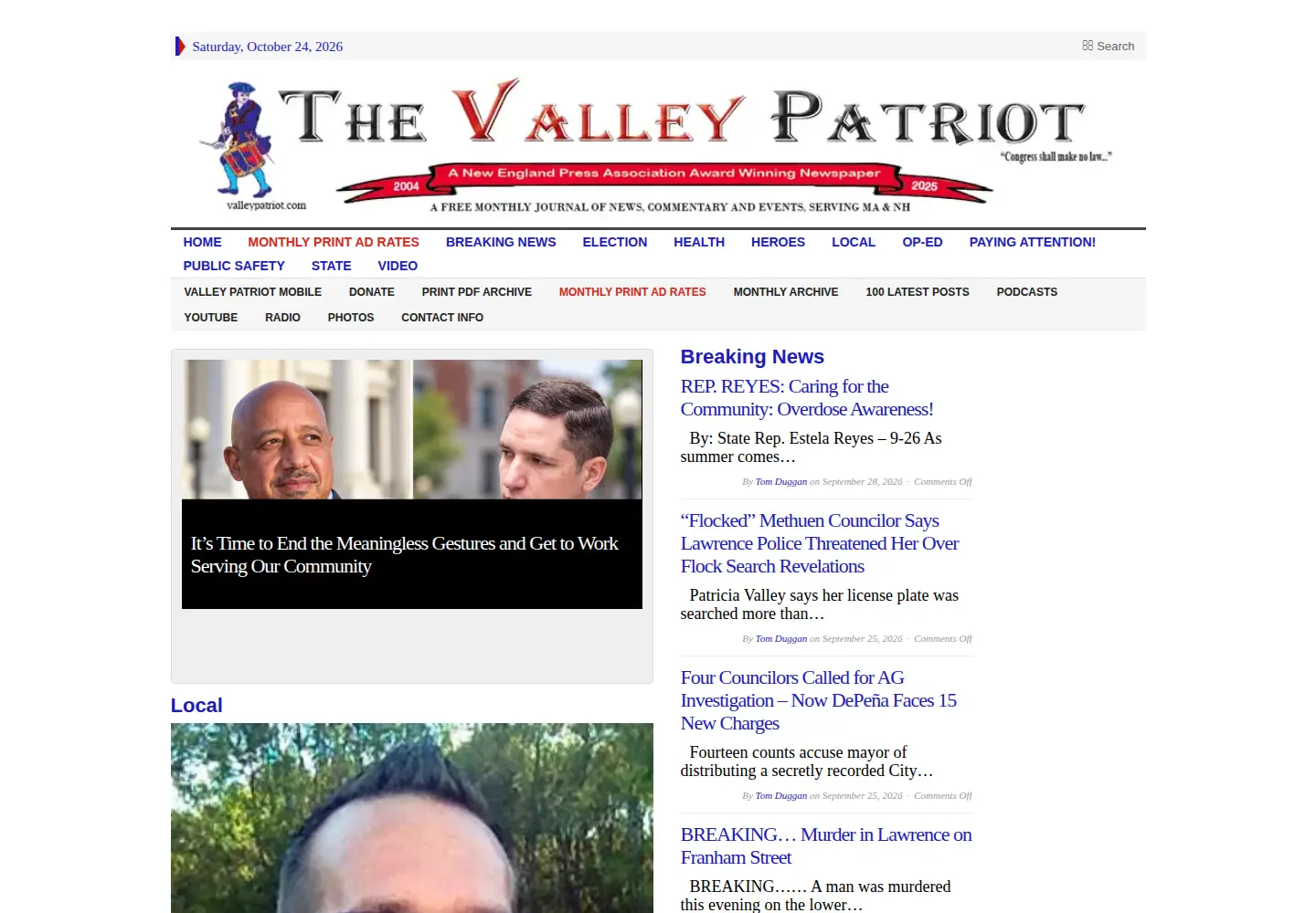 Screenshot of valleypatriot.com