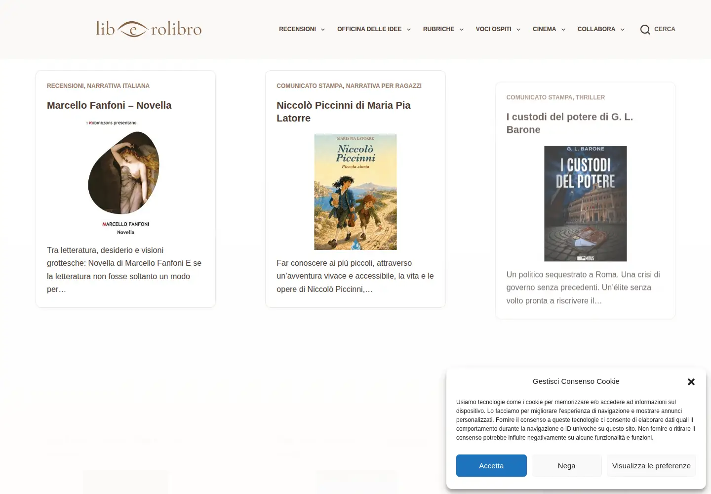 Screenshot of liberolibro.it