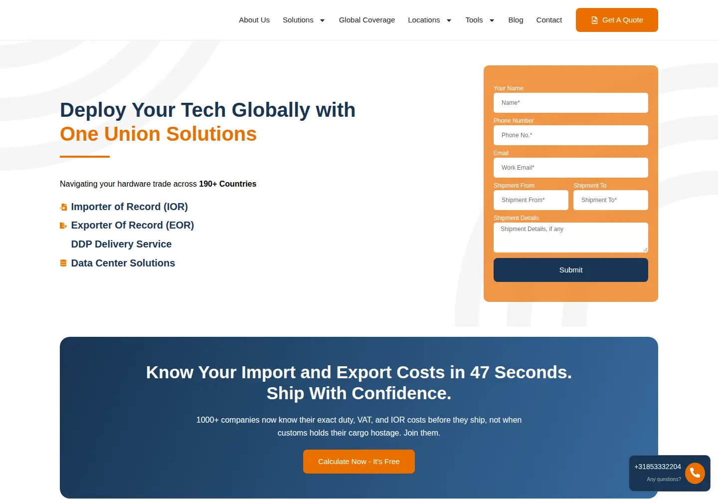 Screenshot of oneunionsolutions.com