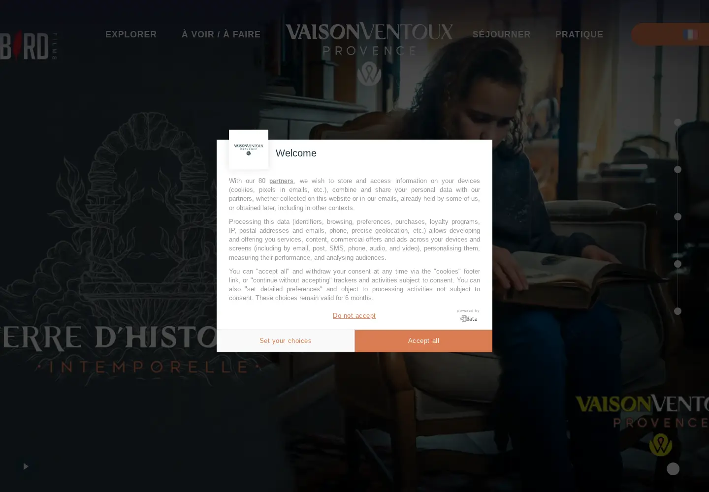 Screenshot of vaison-ventoux-tourisme.com