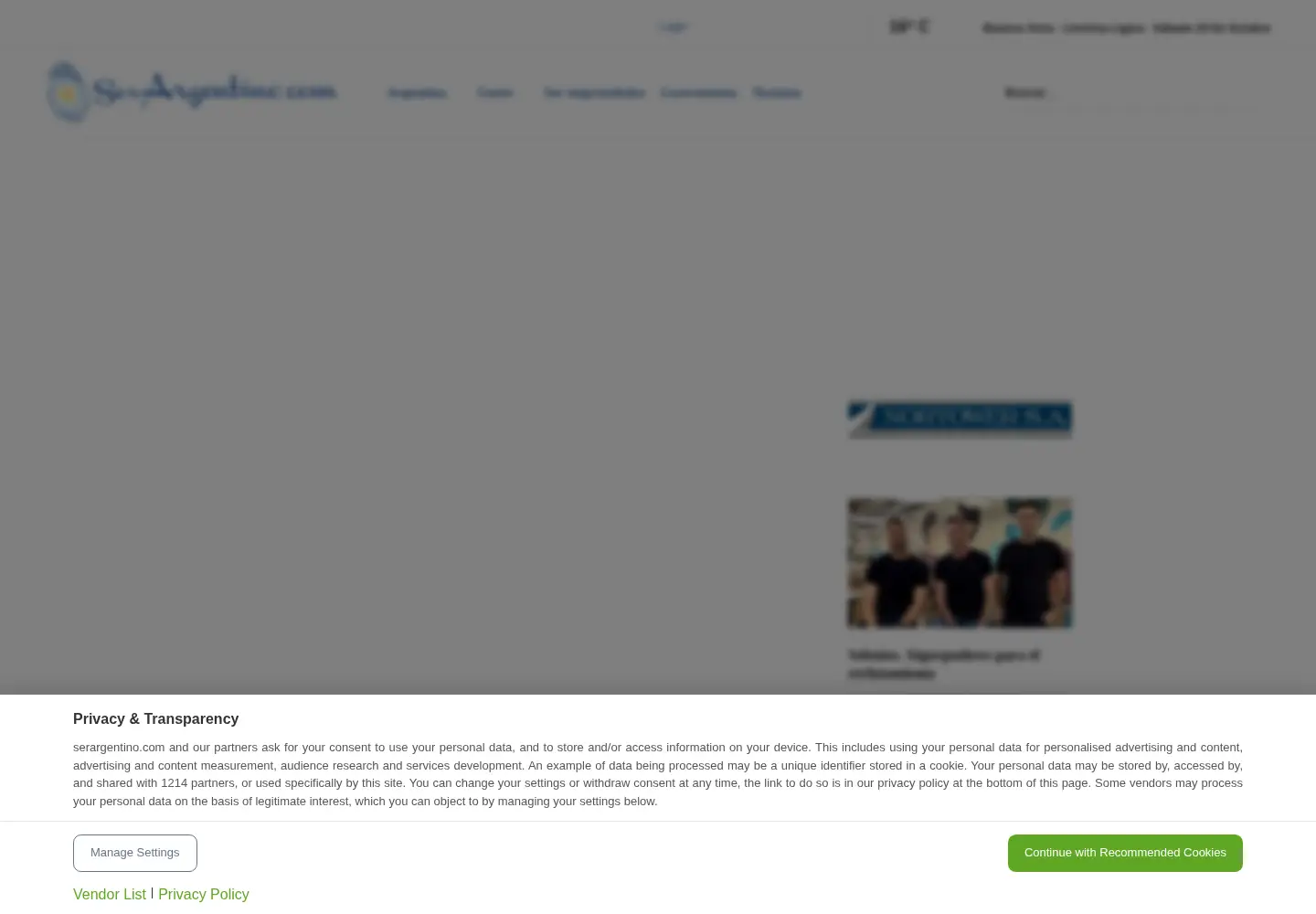 Screenshot of serargentino.com