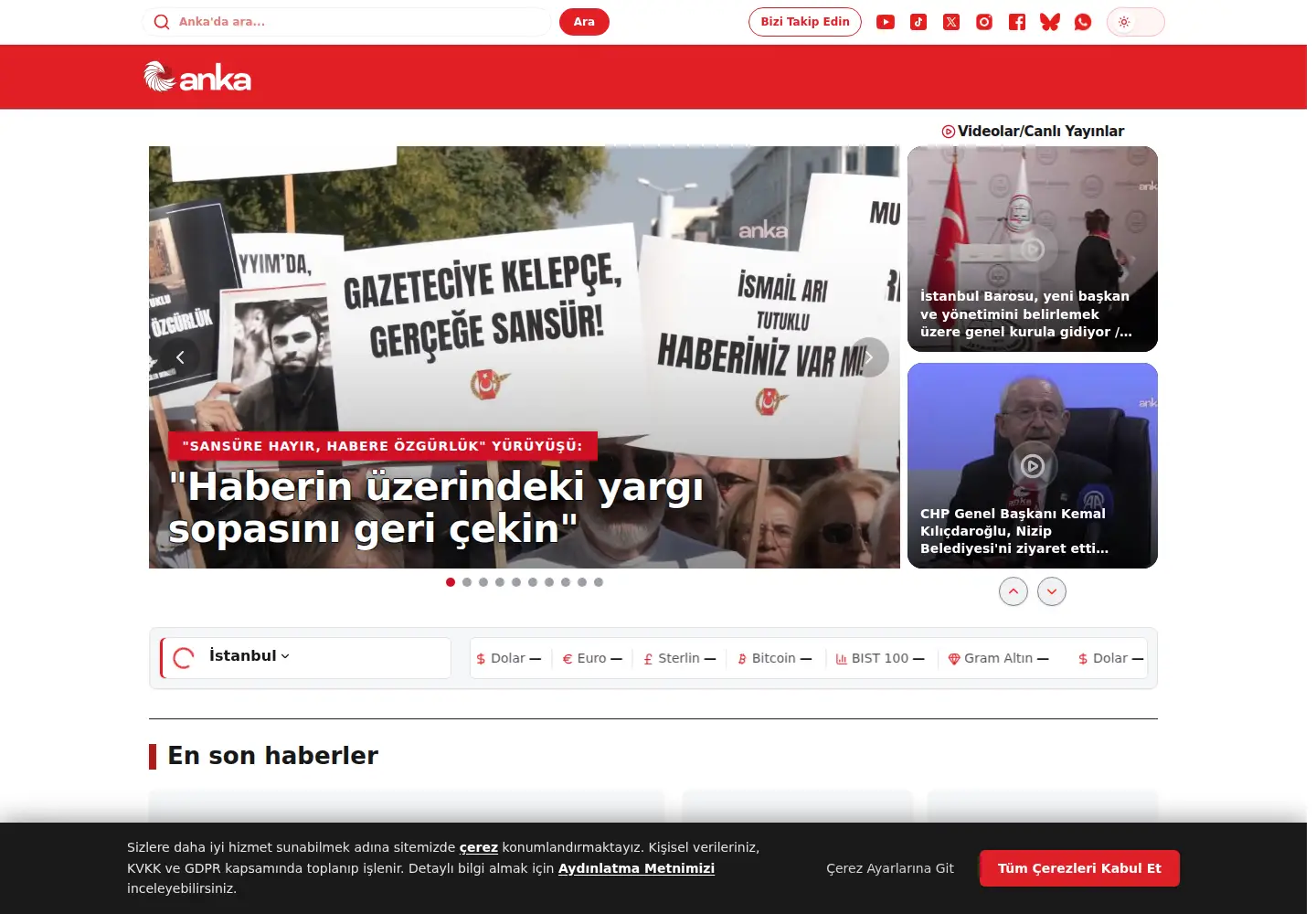 Screenshot of ankahaber.net