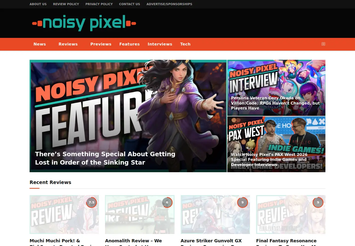 Screenshot of noisypixel.net