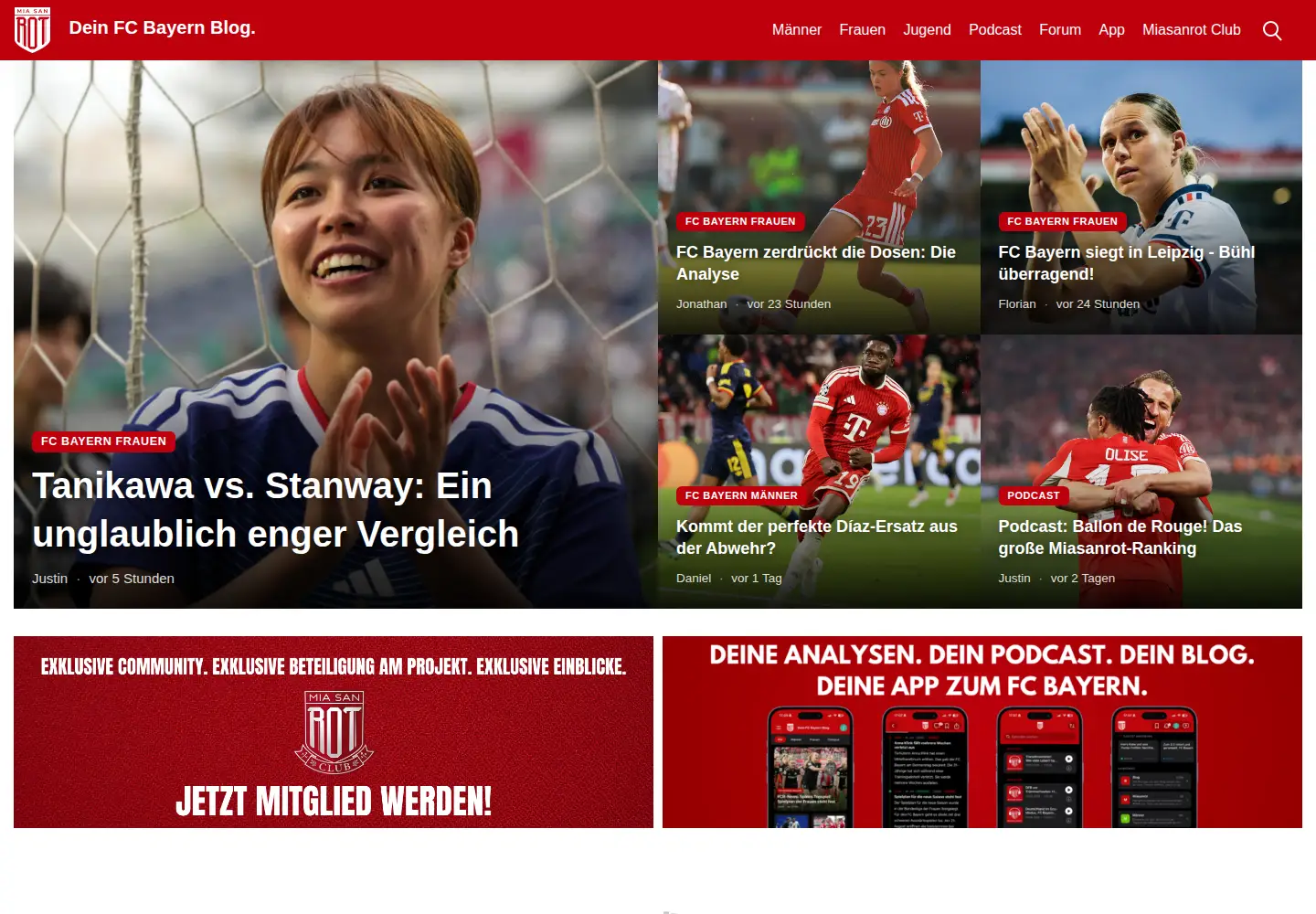 Captured homepage of miasanrot.de in the current scan