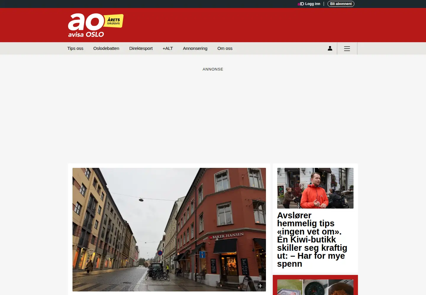 Screenshot of ao.no