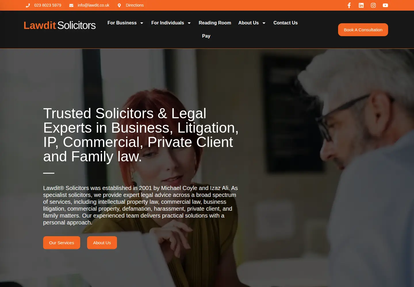 Screenshot of lawdit.co.uk