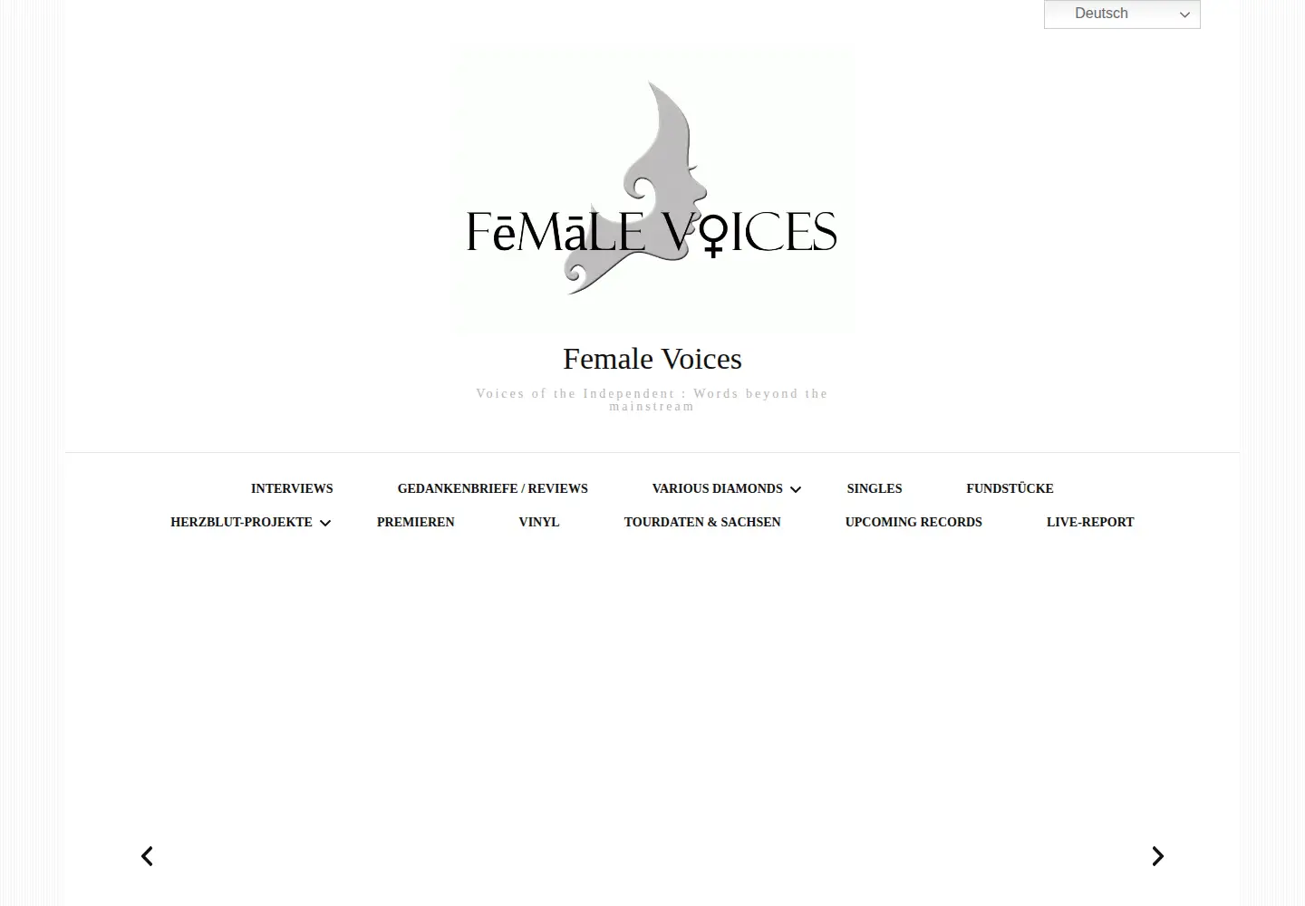 Screenshot of femalevoices.de