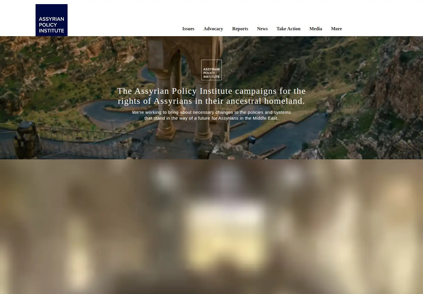 Captured homepage of assyrianpolicy.org in the current scan