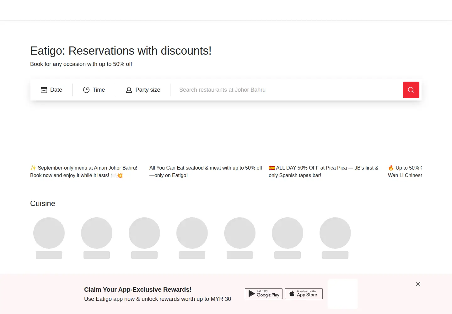 Screenshot of eatigo.com