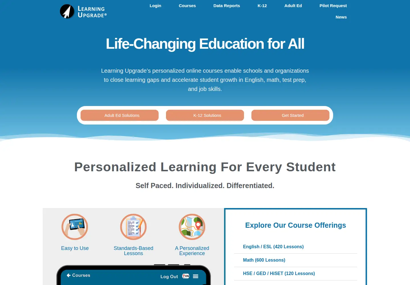 Screenshot of learningupgrade.com