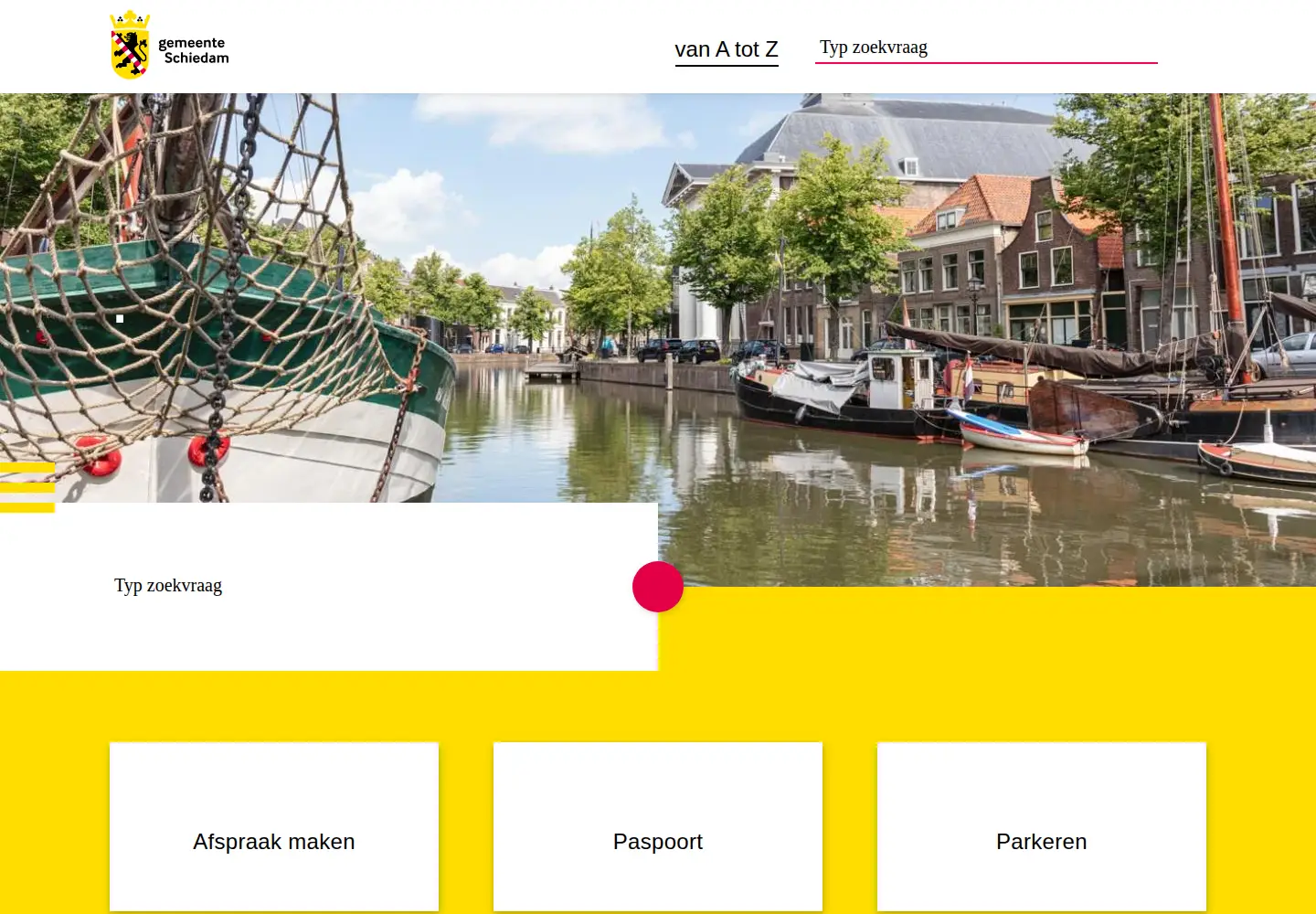 Screenshot of schiedam.nl