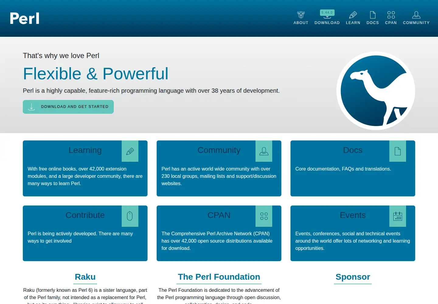 Screenshot of perl.org