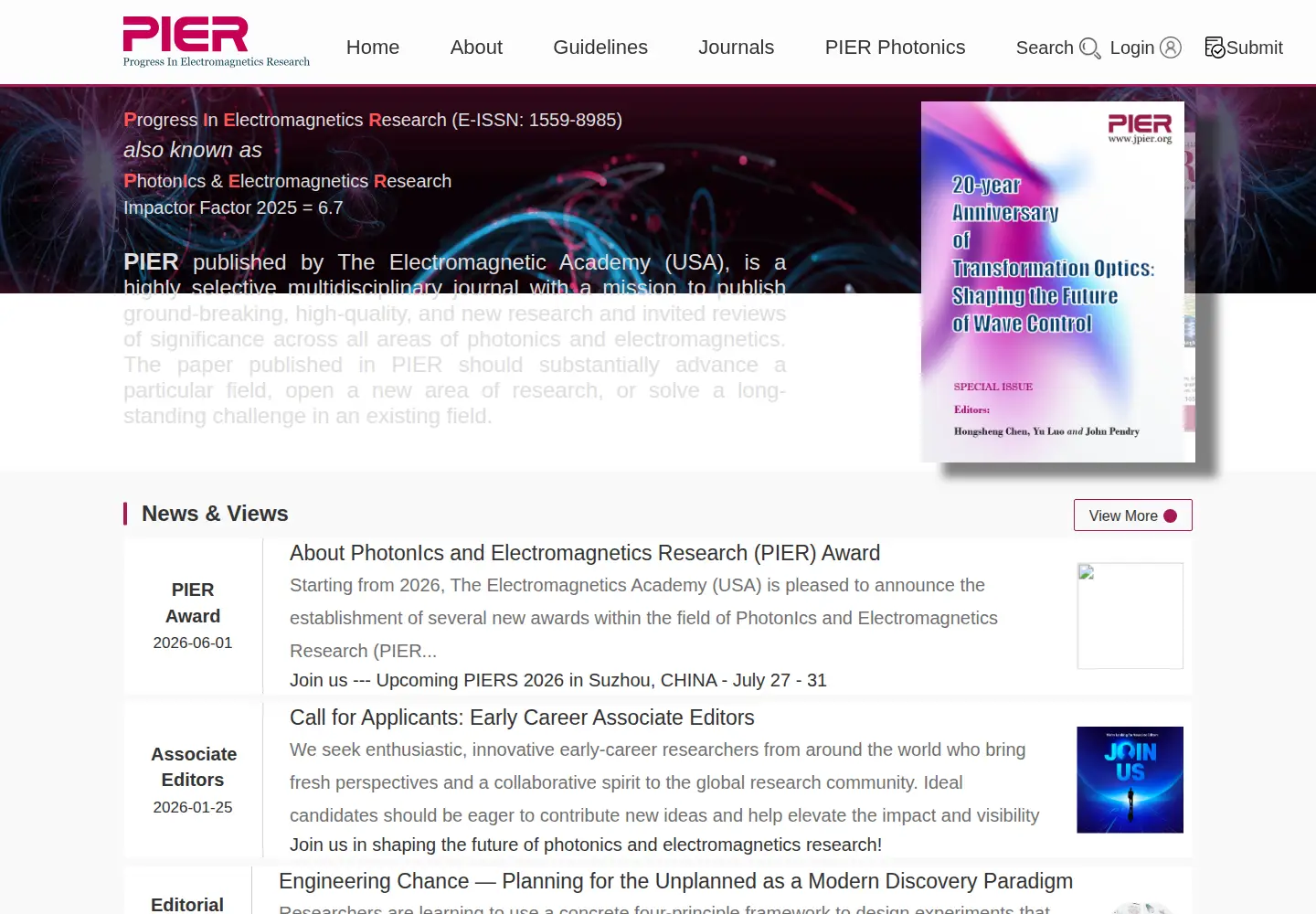 Screenshot of jpier.org