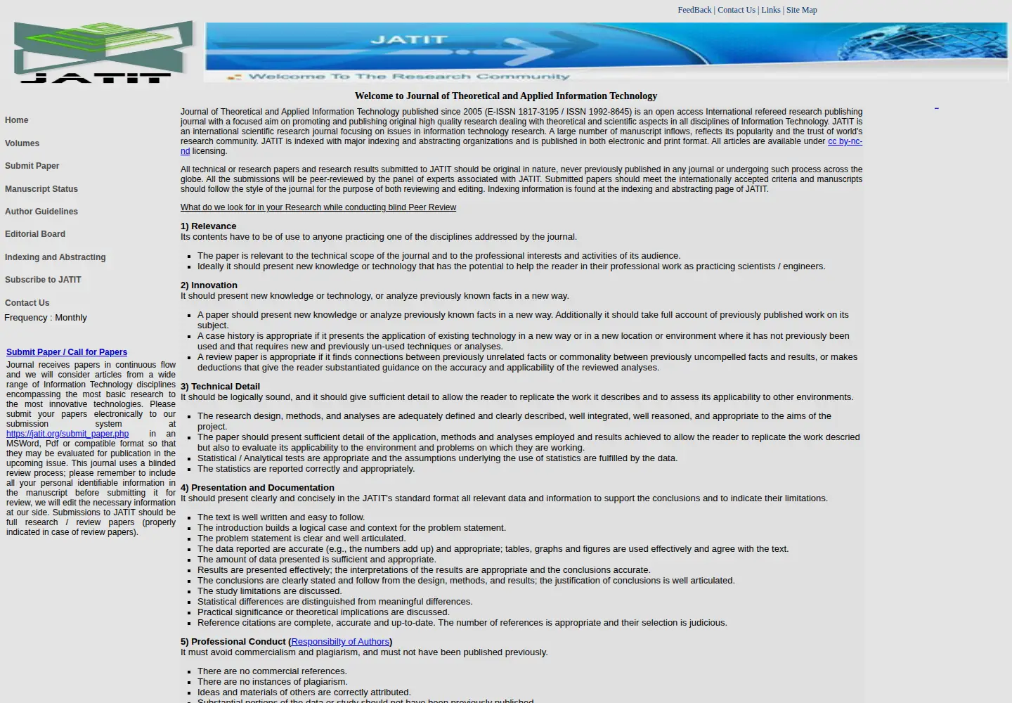 Screenshot of jatit.org