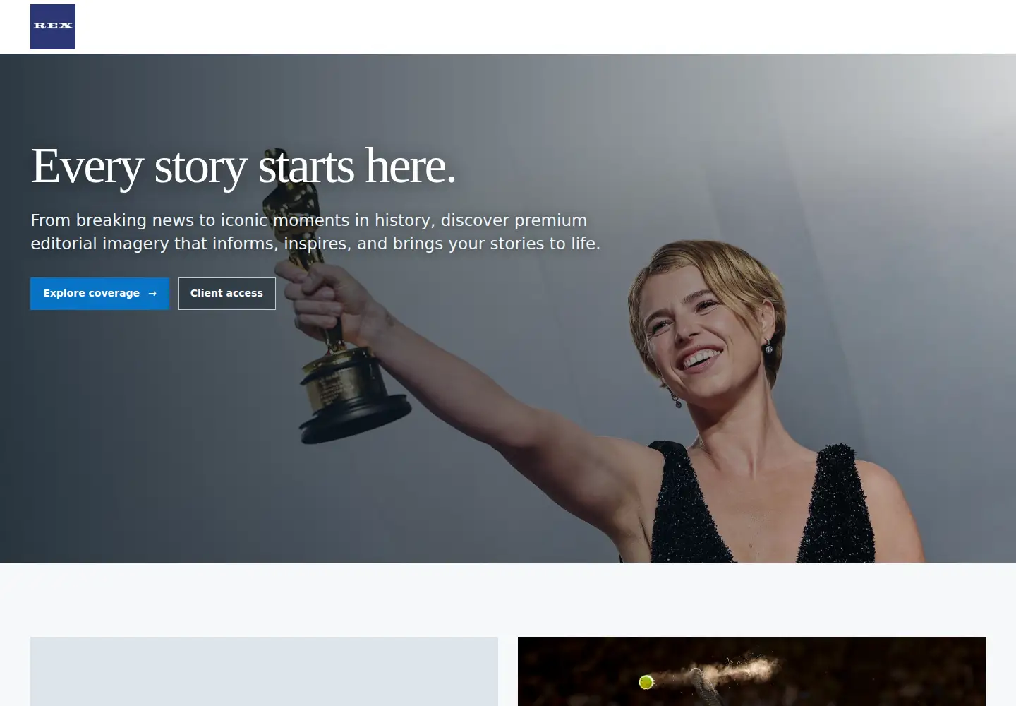 Captured homepage of rexfeatures.com in the current scan