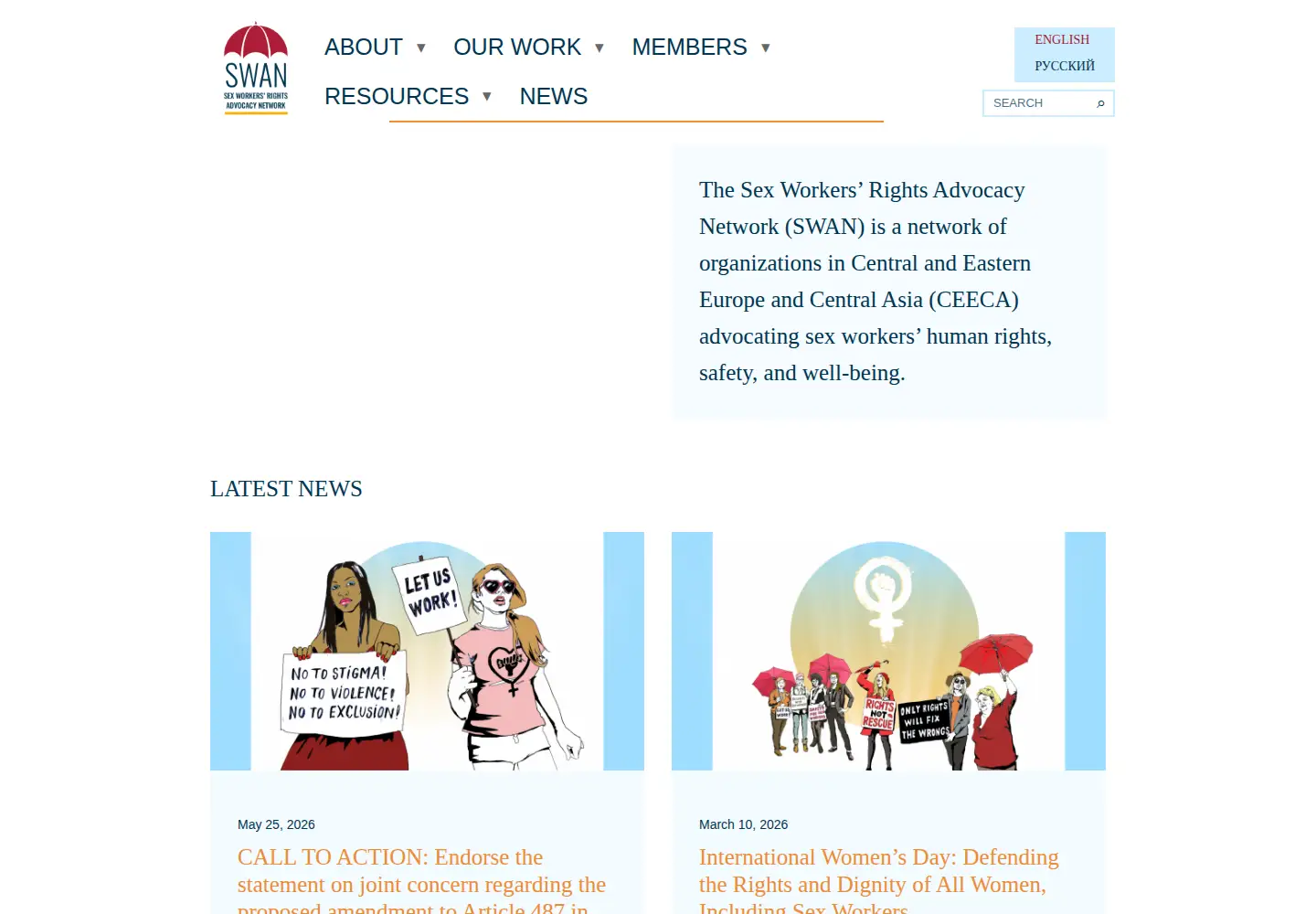 Screenshot of swannet.org