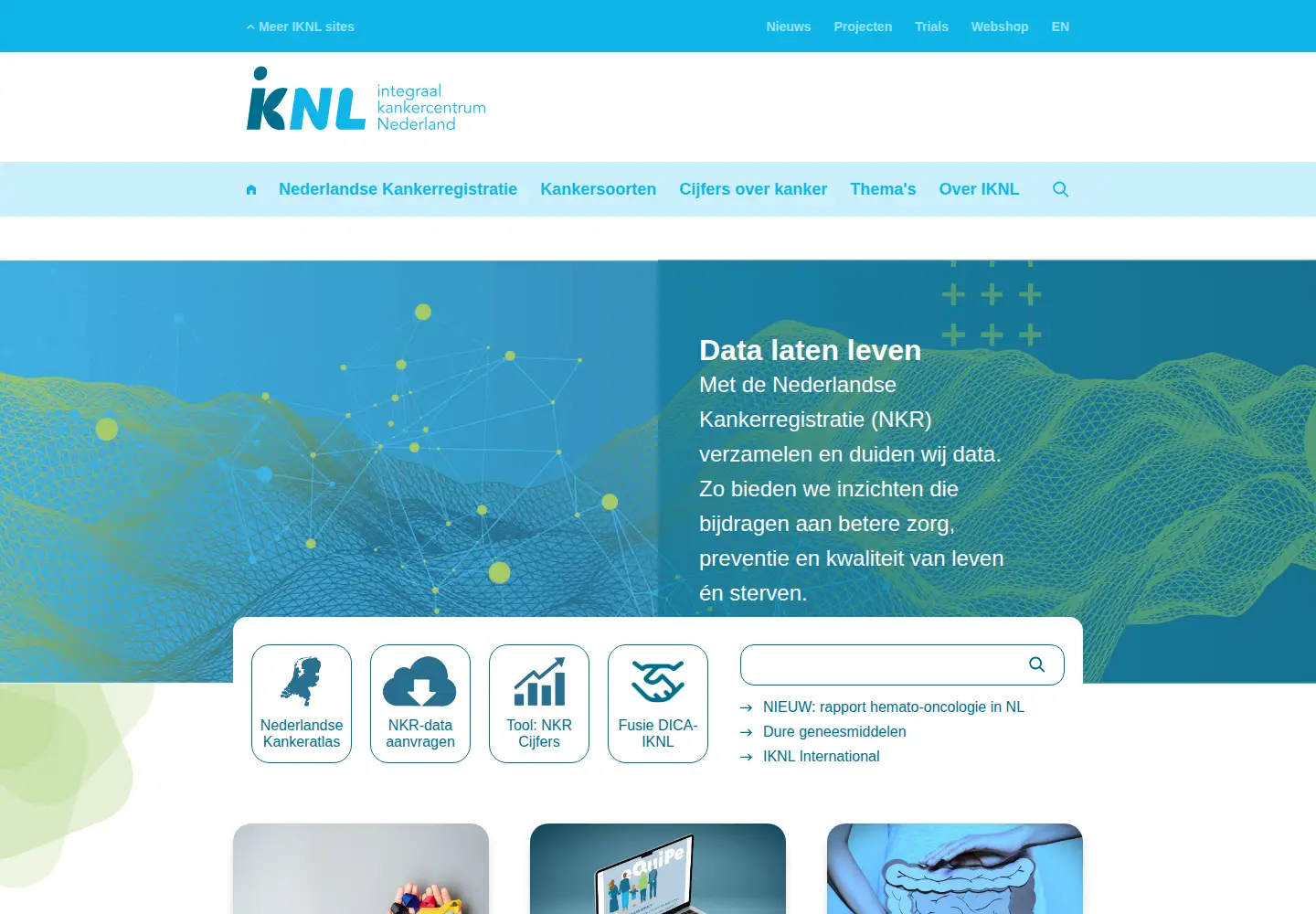 Screenshot of iknl.nl
