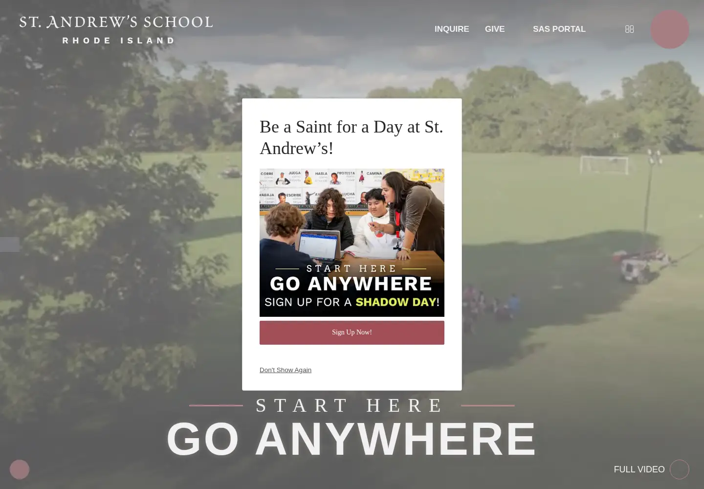 Screenshot of standrews-ri.org