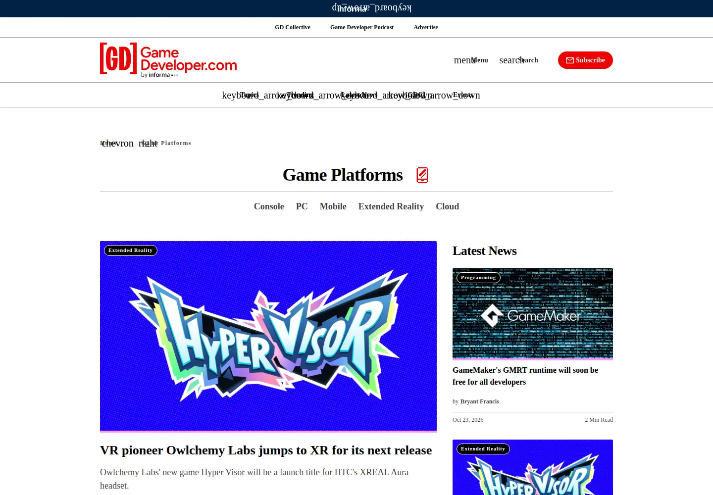 Screenshot of gdmag.com