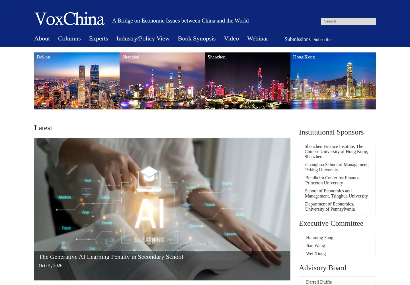 Screenshot of voxchina.org
