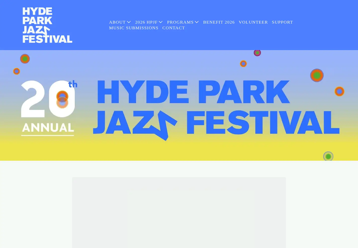 Screenshot of hydeparkjazzfestival.org