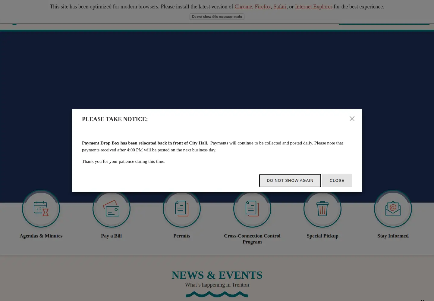 Screenshot of trentonmi.org