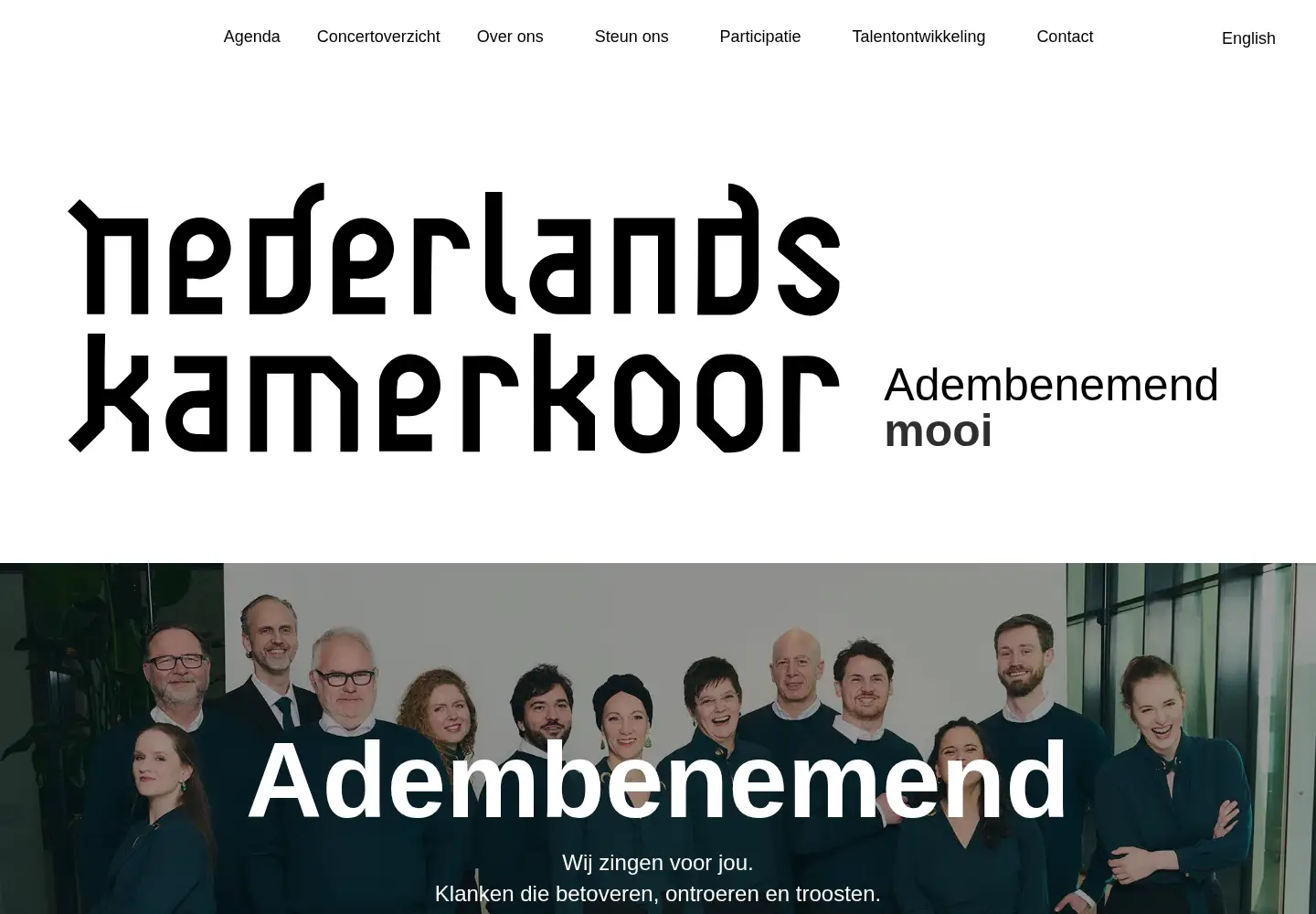Captured homepage of nederlandskamerkoor.nl in the current scan