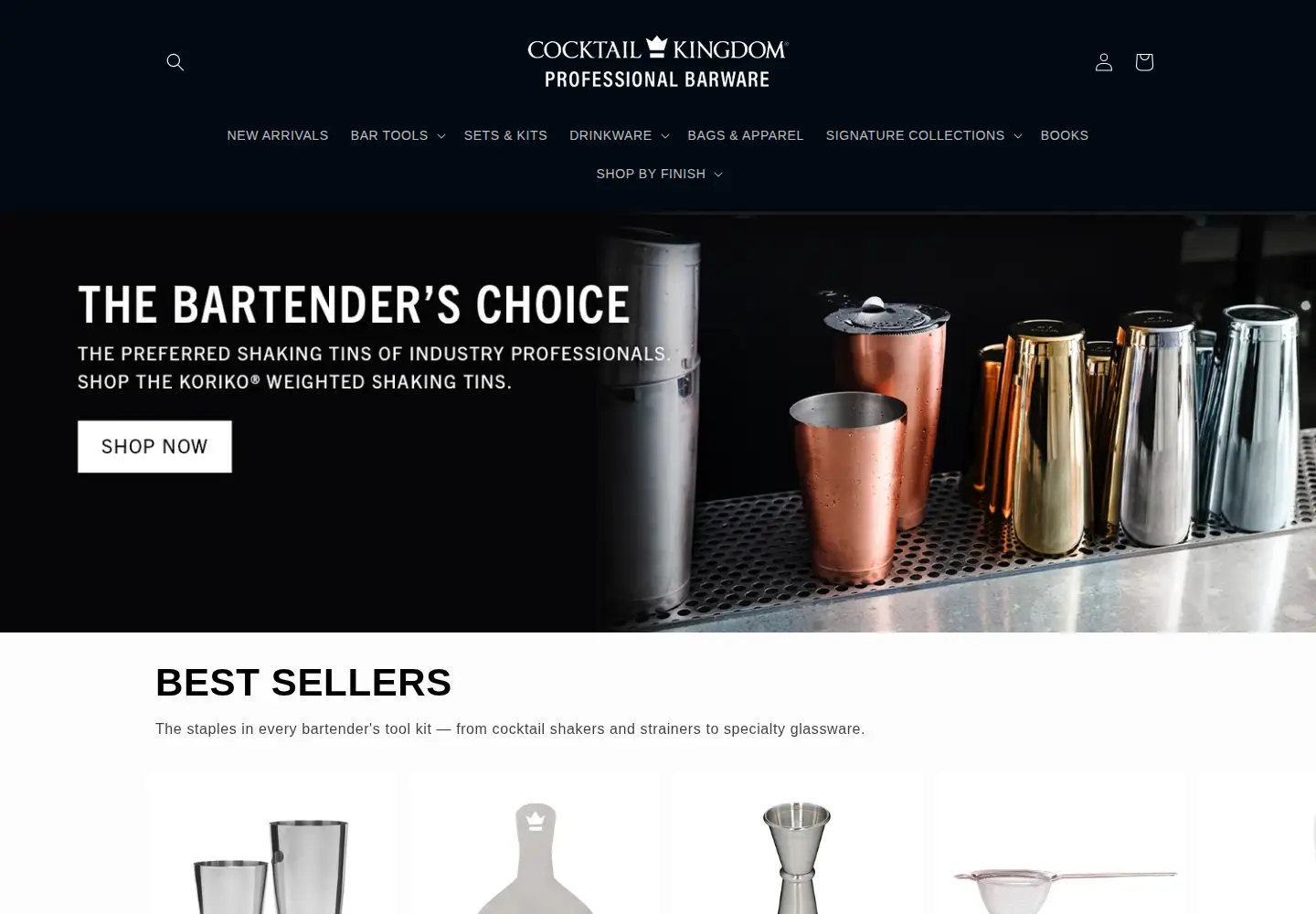 Screenshot of cocktailkingdom.com