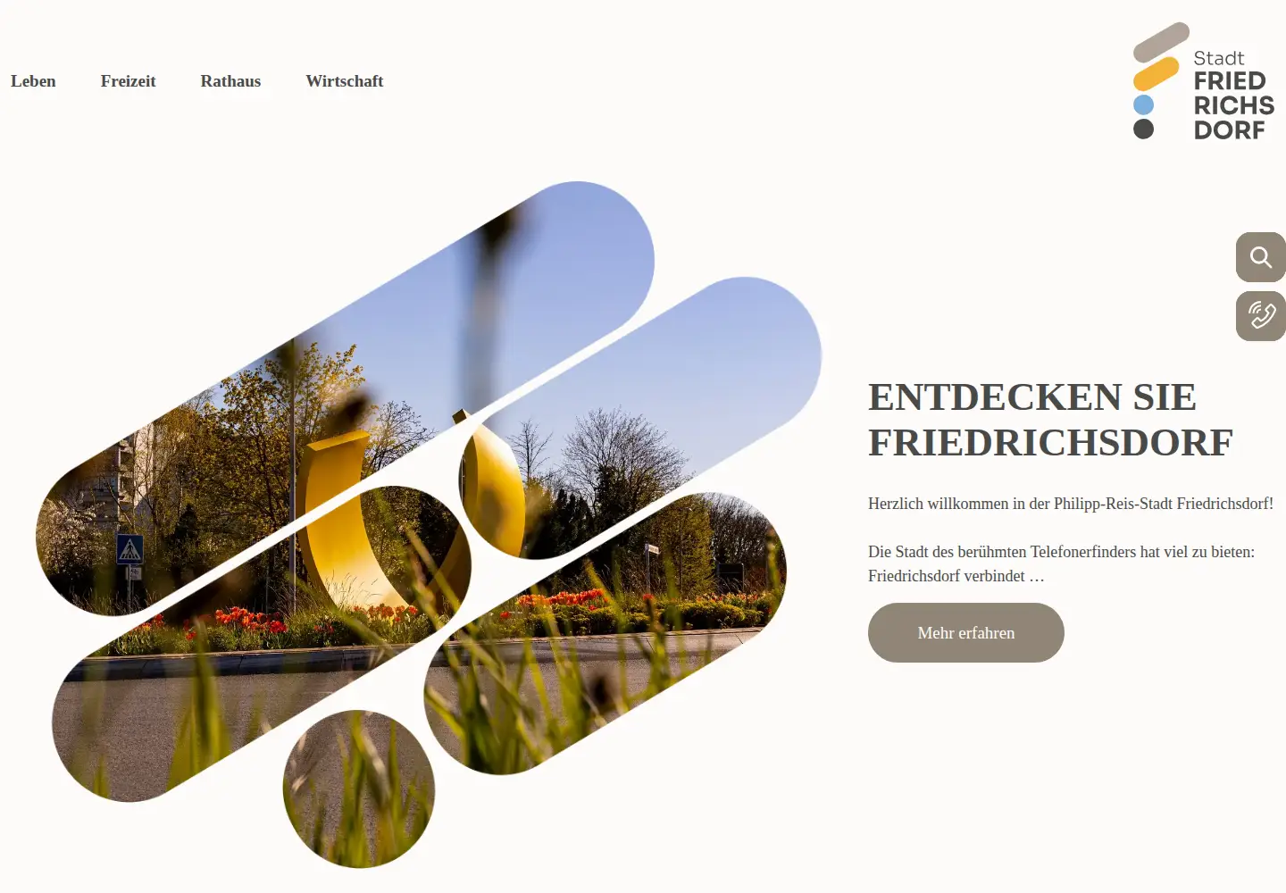 Captured homepage of friedrichsdorf.de in the current scan
