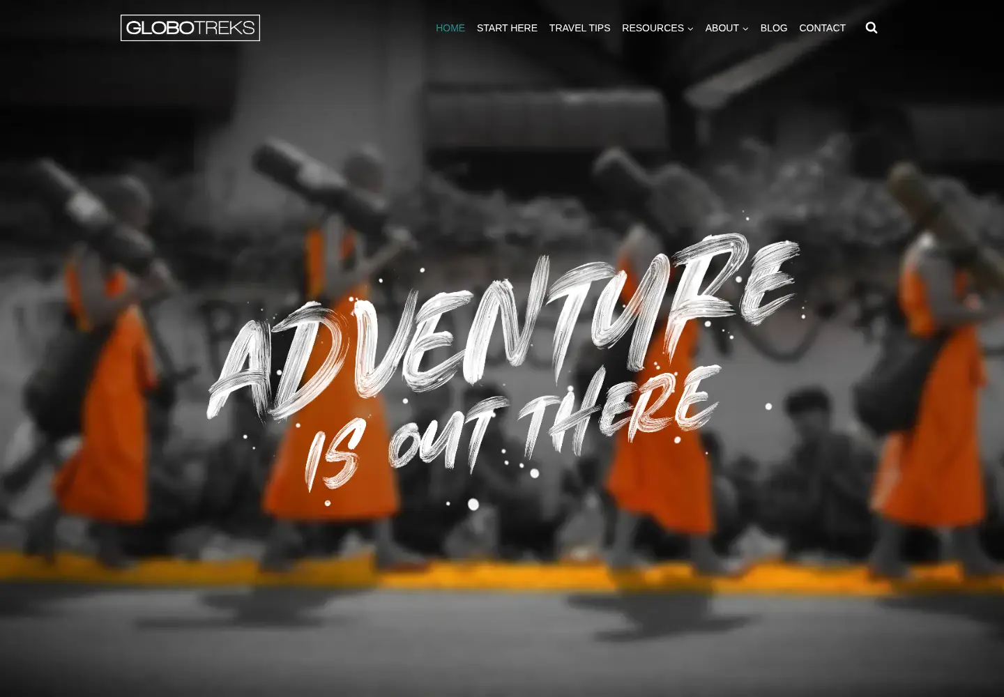 Captured homepage of globotreks.com in the current scan