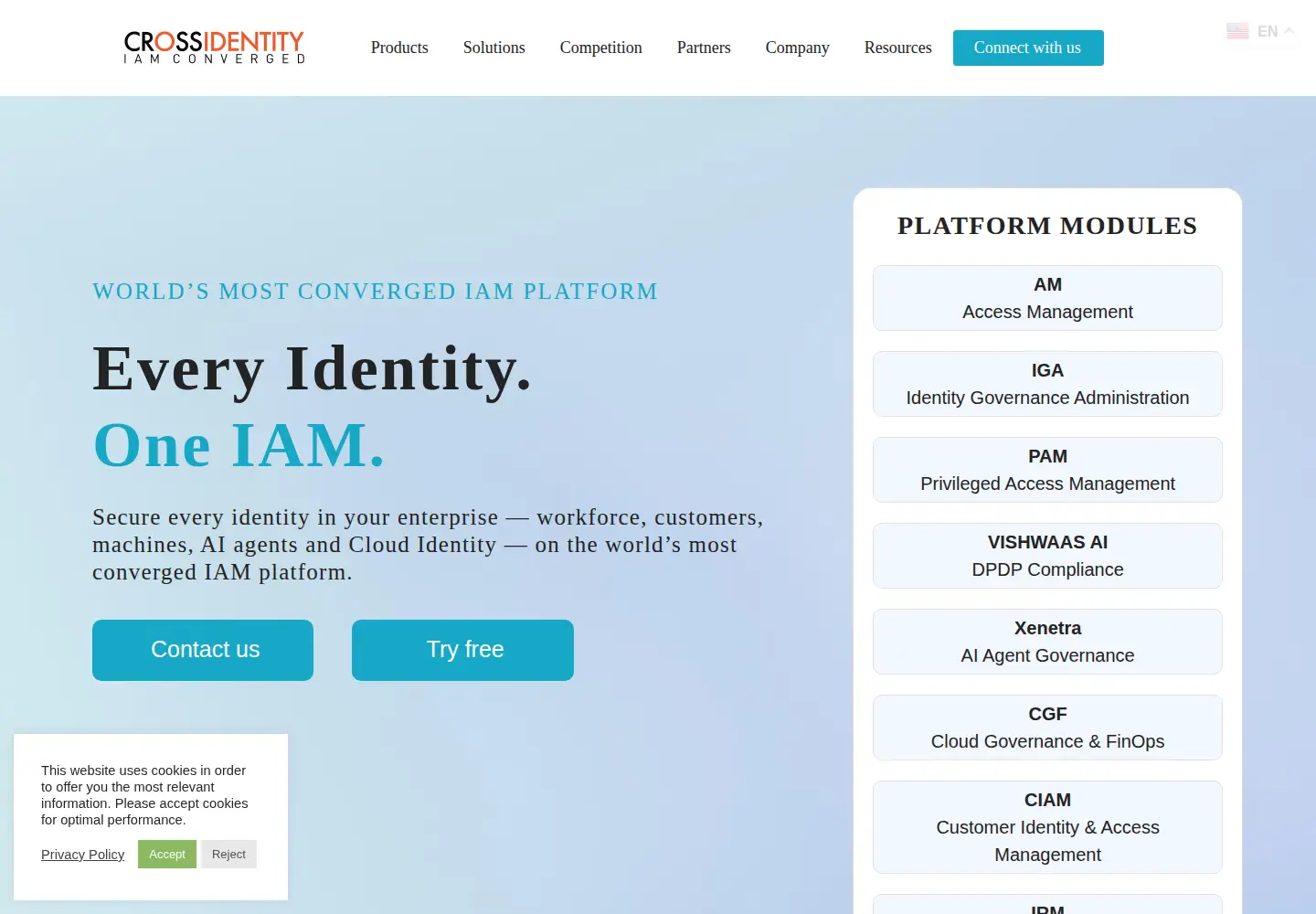 Screenshot of crossidentity.com