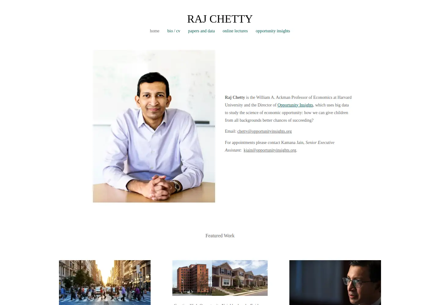 Screenshot of rajchetty.com