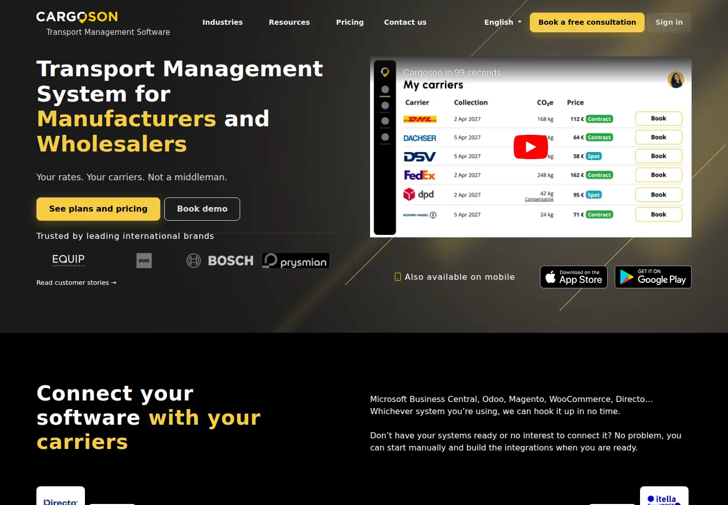 Screenshot of cargoson.com
